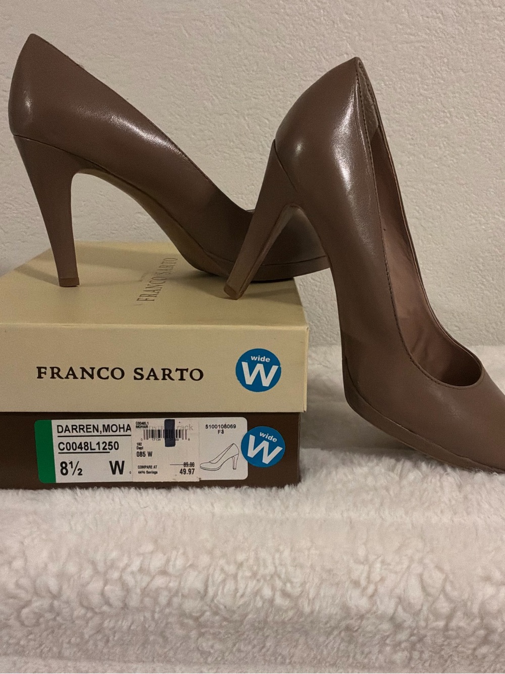 Franco Sarto Mocha Leather Pumps